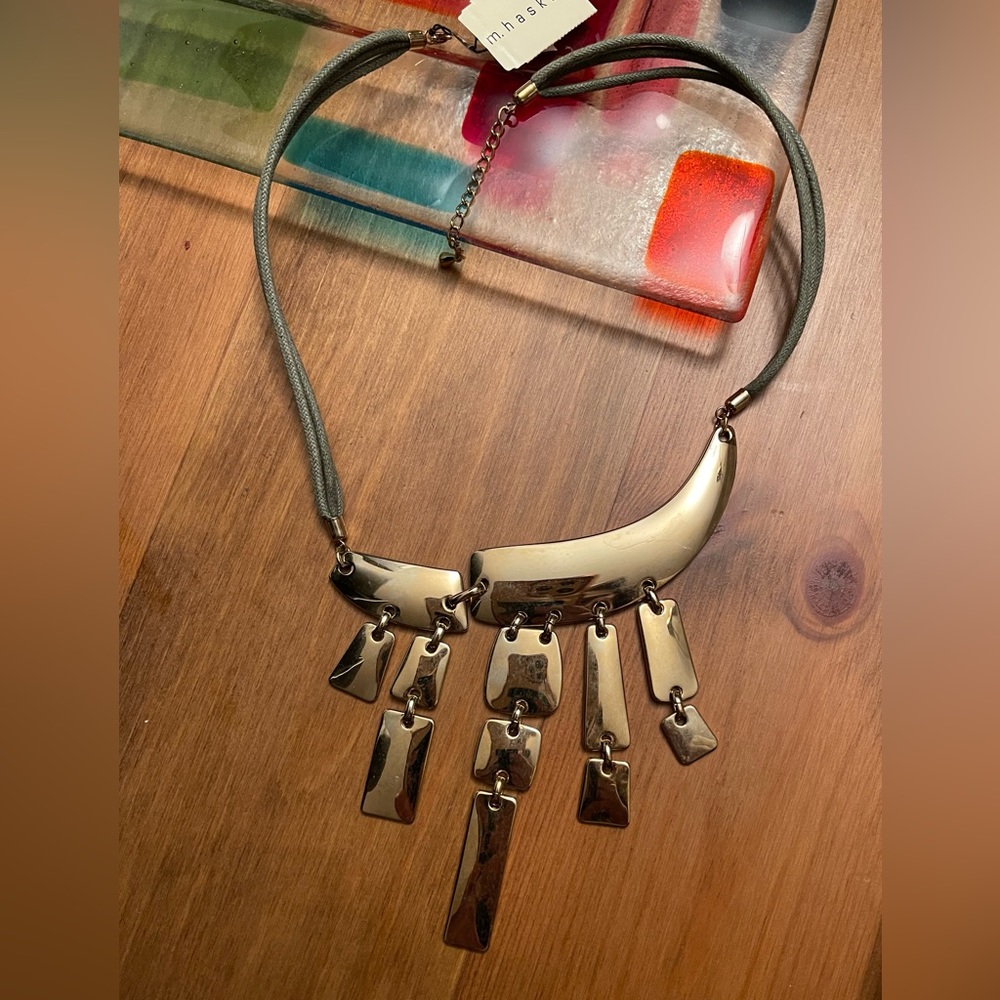 M. Haskell gold tone necklace NWT